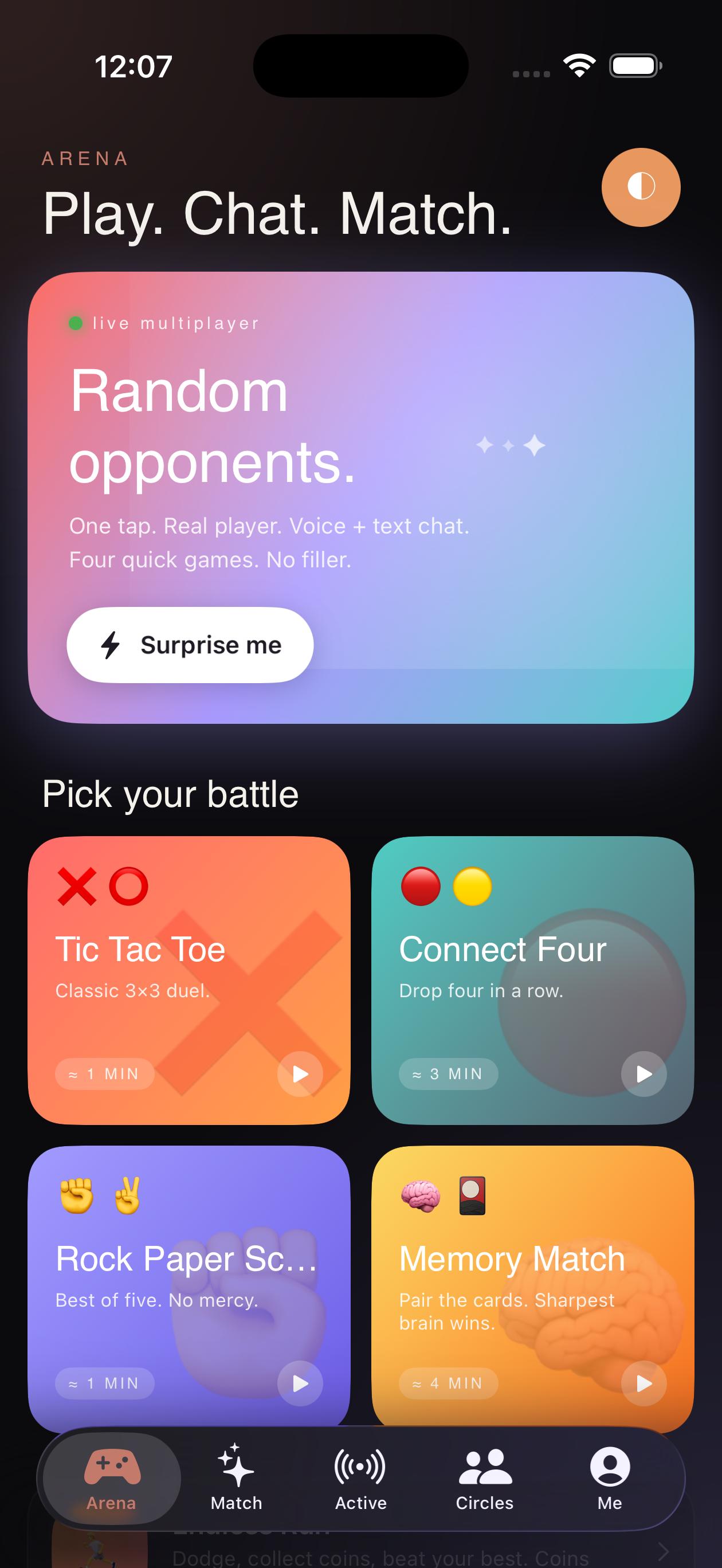 Klyq Arena screen